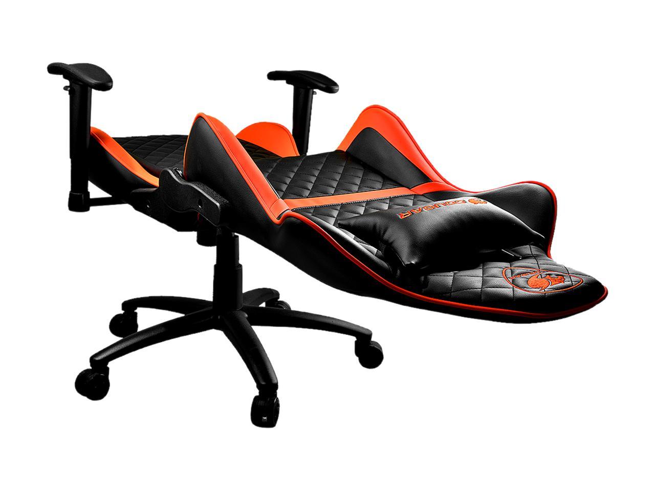 Cougar Armor One (Orange) Gaming Chair with Breathable Premium PVC Leather and Body-embracing High Back Design