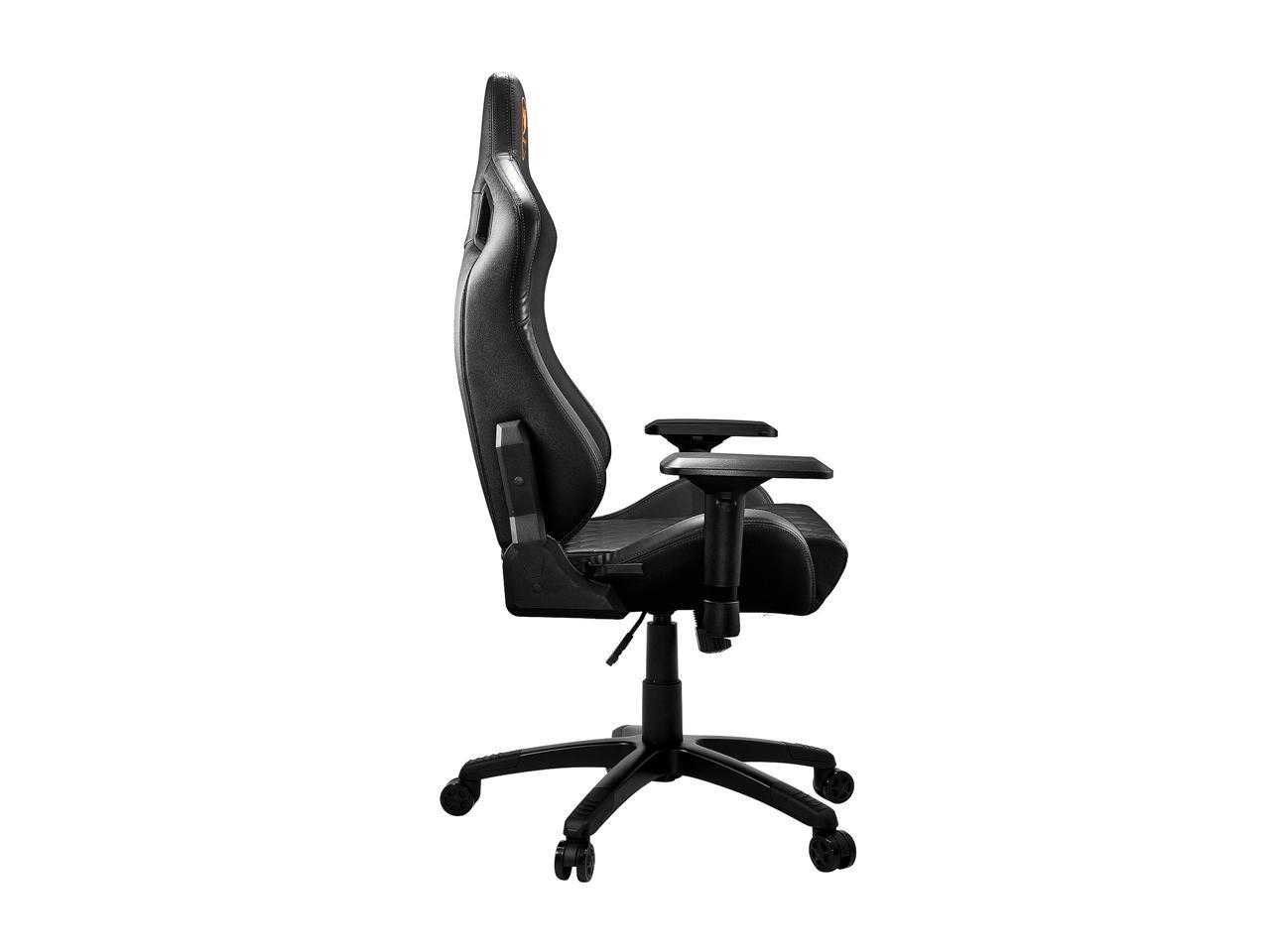Cougar Armor S (Black) Luxury Gaming Chair with Breathable Premium PVC Leather and Body-embracing High Back Design
