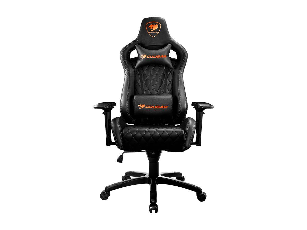 Cougar Armor S (Black) Luxury Gaming Chair with Breathable Premium PVC Leather and Body-embracing High Back Design