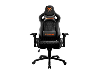 Cougar Armor S (Black) Luxury Gaming Chair with Breathable Premium PVC Leather and Body-embracing High Back Design