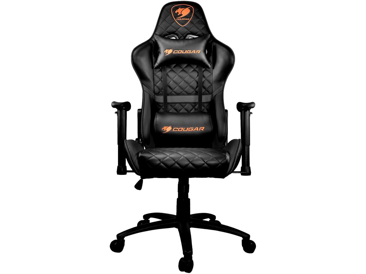 Cougar Armor One (Black) Gaming Chair with Breathable Premium PVC Leather and Body-embracing High Back Design