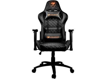 Cougar Armor One (Black) Gaming Chair with Breathable Premium PVC Leather and Body-embracing High Back Design