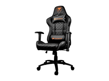 Cougar Armor One (Black) Gaming Chair with Breathable Premium PVC Leather and Body-embracing High Back Design
