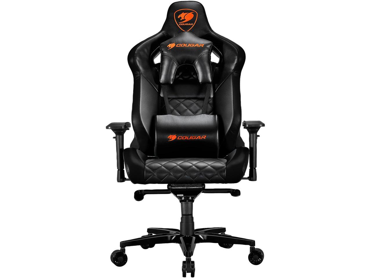 Cougar Armor Titan (Black) Ultimate Gaming Chair with Premium Breathable PVC Leather, 352.0 lbs. Support, 170 Degree Reclining