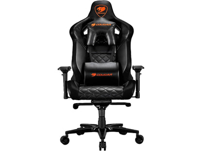 Cougar Armor Titan (Black) Ultimate Gaming Chair with Premium Breathable PVC Leather, 352.0 lbs. Support, 170 Degree Reclining