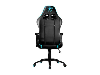 Cougar Armor One Blue Sky Gaming Chair with Breathable Premium PVC Leather and Body-embracing High Back Design