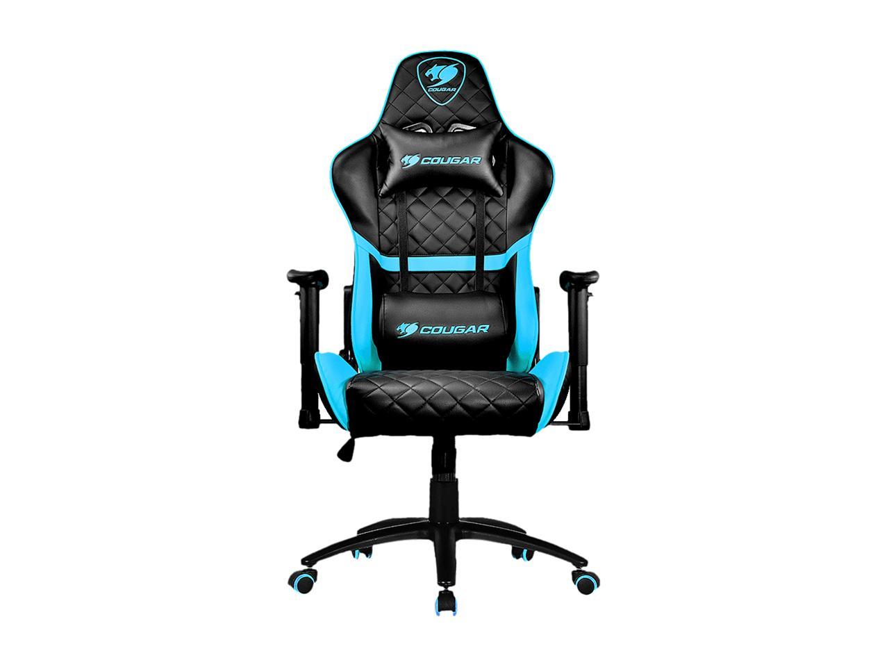 Cougar Armor One Blue Sky Gaming Chair with Breathable Premium PVC Leather and Body-embracing High Back Design