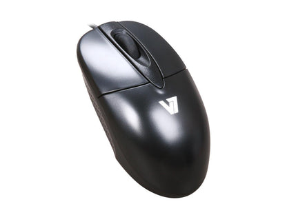 V7 M30P10-7N Black 3 Buttons 1 x Wheel USB Wired Optical 1000 dpi Mouse - OEM