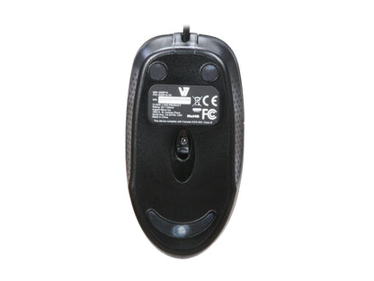 V7 M30P10-7N Black 3 Buttons 1 x Wheel USB Wired Optical 1000 dpi Mouse - OEM