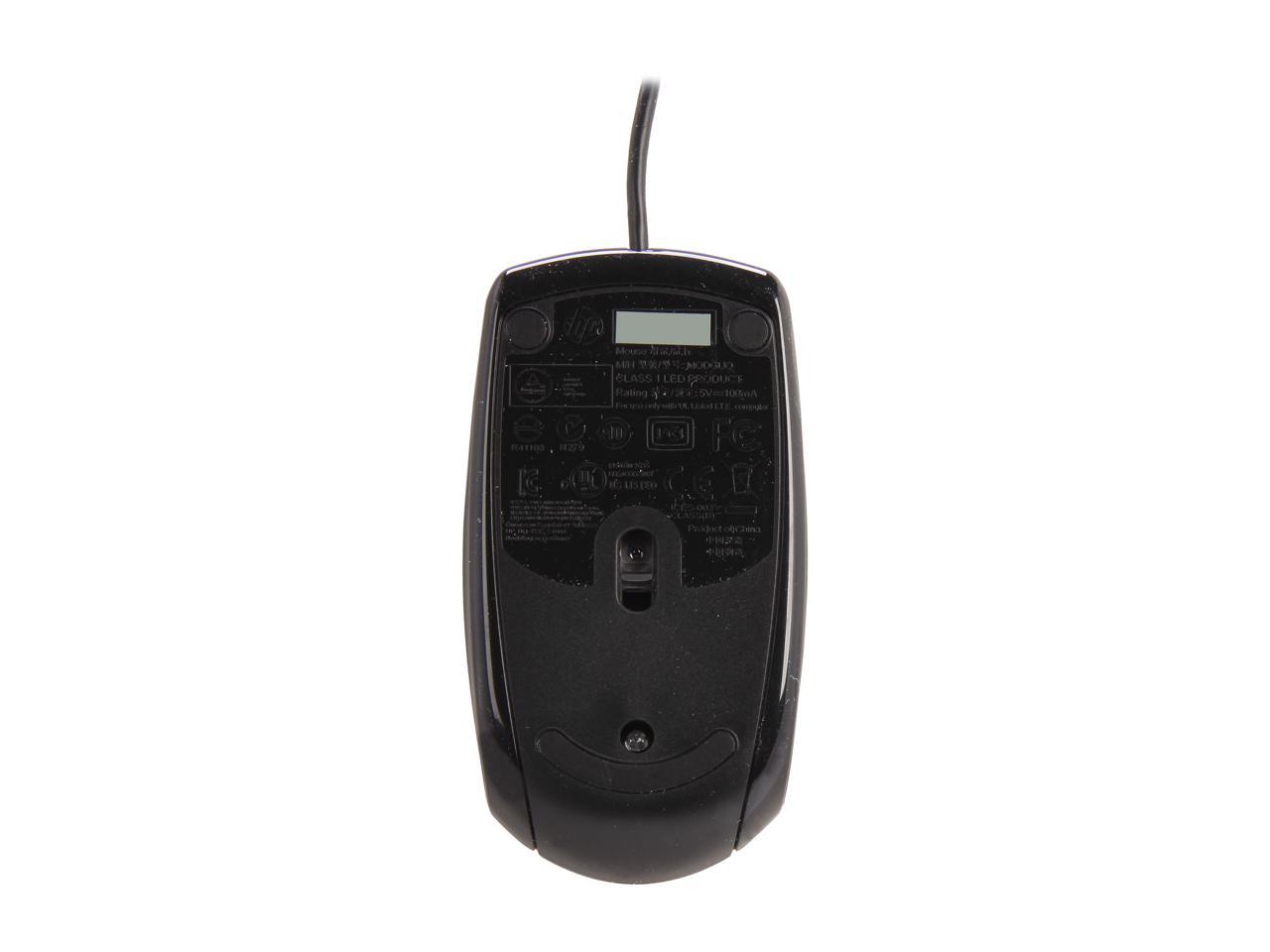 HP KY619AA#ABA Black 3 Buttons 1 x Wheel USB Wired Optical 1000 dpi Mouse