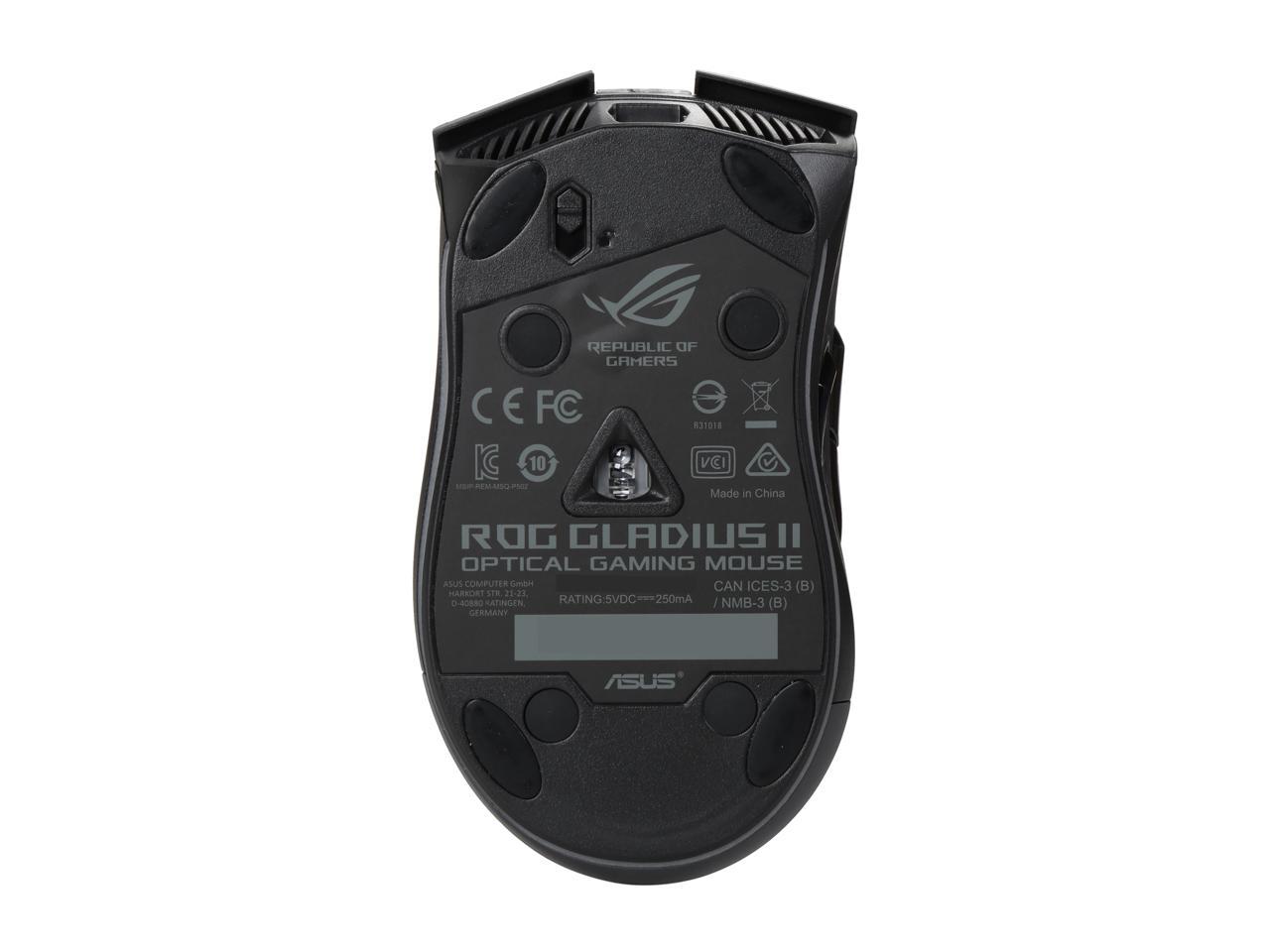 ASUS ROG Gladius II Aura Sync USB Wired Optical Ergonomic Gaming Mouse with DPI target button