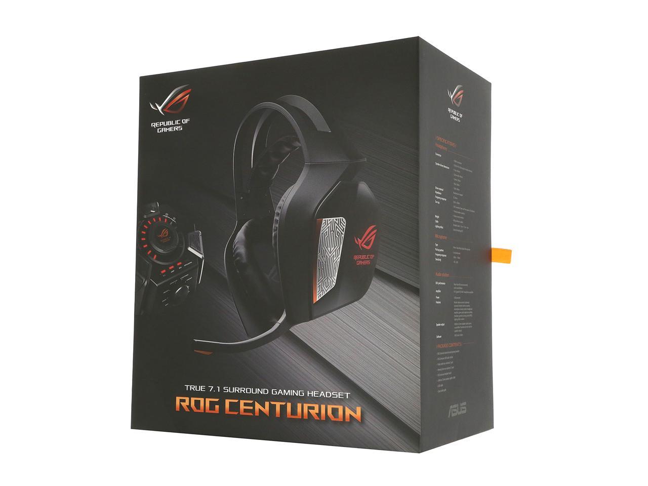 ASUS Gaming Headset ROG Centurion with USB Control Box | True 7.1 Stereo Surround Sound | Gaming Headphones with Mic