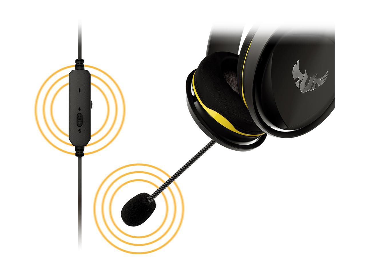 ASUS TUF Gaming H5 Discord Certified Gaming Headset with Onboard 7.1 Virtual Surround Sound and Dual Microphones for PC, Playstation 4, Nintendo Switch, Xbox One and Mobile Devices