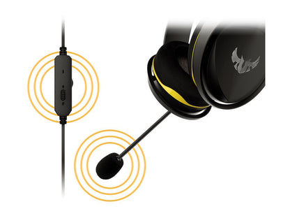 ASUS TUF Gaming H5 Discord Certified Gaming Headset with Onboard 7.1 Virtual Surround Sound and Dual Microphones for PC, Playstation 4, Nintendo Switch, Xbox One and Mobile Devices