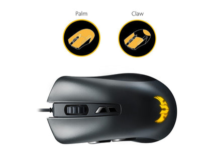 ASUS TUF Gaming M3 90MP01J0-B0UA00 Gray 7 Buttons 1 x Wheel USB Wired Optical 7000 dpi Gaming Mouse