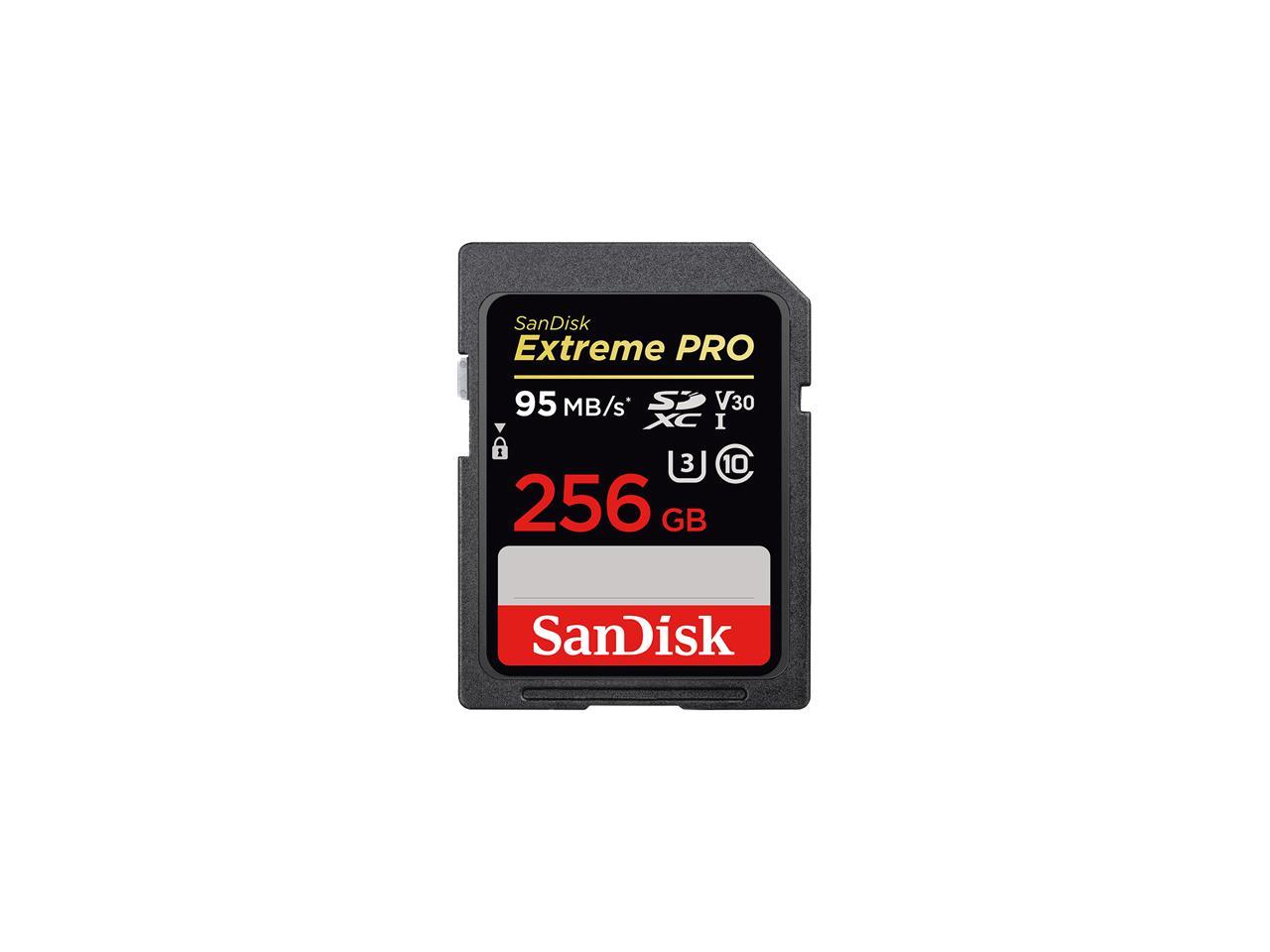 SanDisk 256GB Extreme Pro SDXC UHS-I/U3 Class 10 Memory Card, Speed Up to 95MB/s (SDSDXXG-256G-GN4IN)