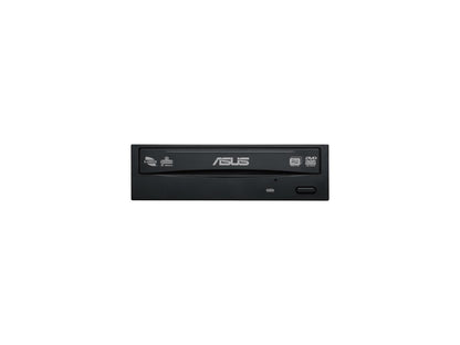 ASUS 24X DVD Burner - Bulk 24X DVD+R 8X DVD+RW 8X DVD+R DL 24X DVD-R 6X DVD-RW 16X DVD-ROM 48X CD-R 24X CD-RW 48X CD-ROM Black SATA Model DRW-24B1ST/BLK/B/AS - OEM