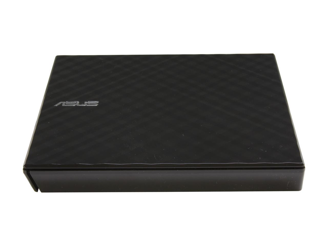 ASUS USB 2.0 Black External Slim CD / DVD Re-writer MacOS Compatible Model SDRW-08D2S-U