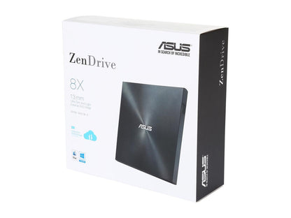 ASUS ZenDrive Ultra-slim External DVD Re-writer MacOS Compatible Model SDRW-08U7M-U/BLK/G/AS