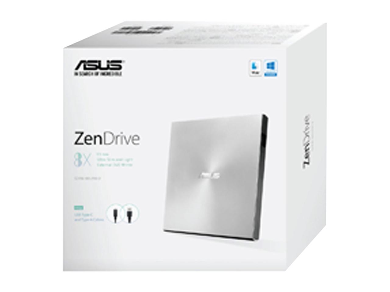 ASUS USB 2.0 External CD/DVD Drive Model SDRW-08U9M-U/SIL