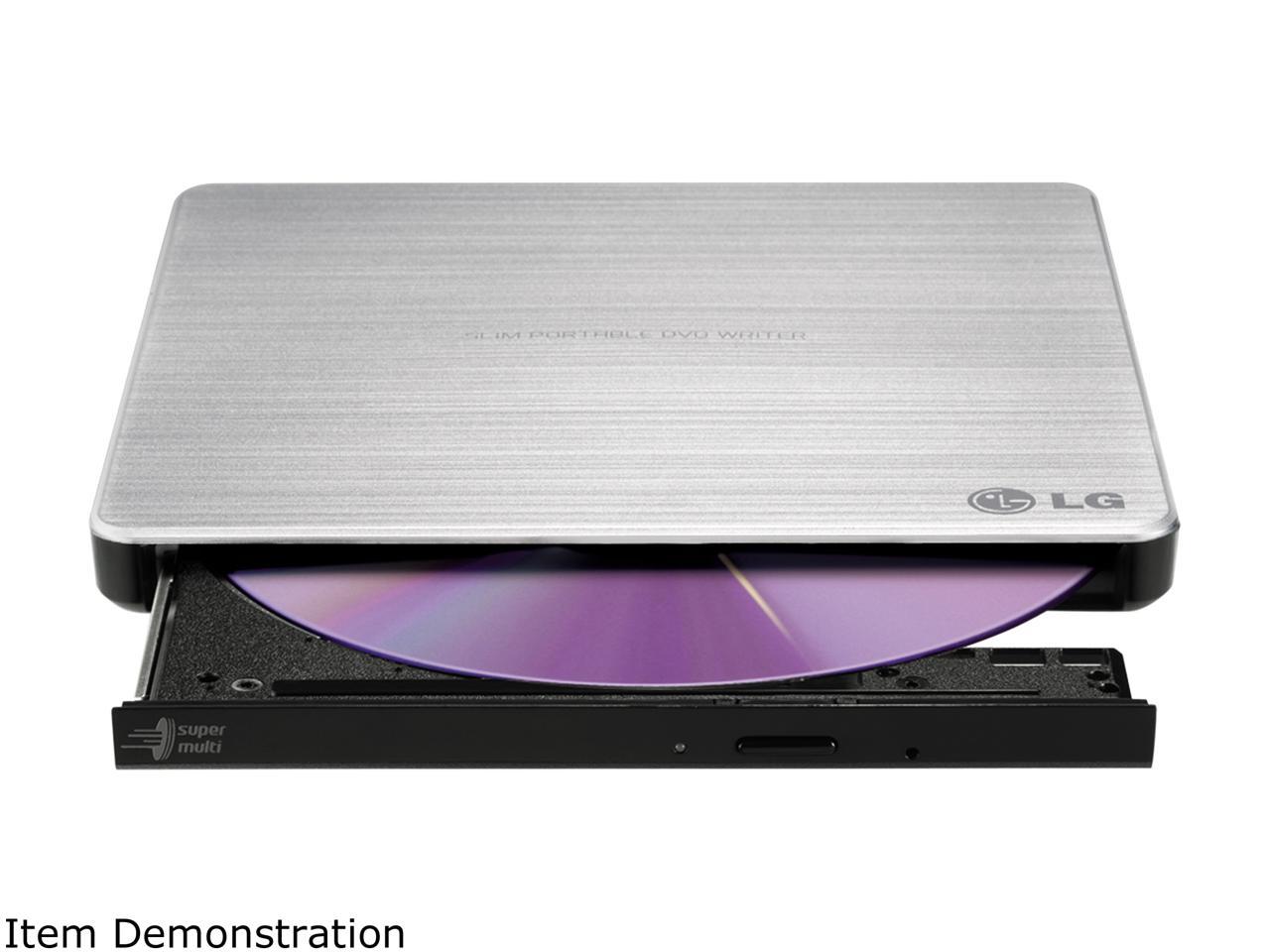 LG Ultra Slim External DVDRW With Mac & Surface Compatible Model GP60NS50