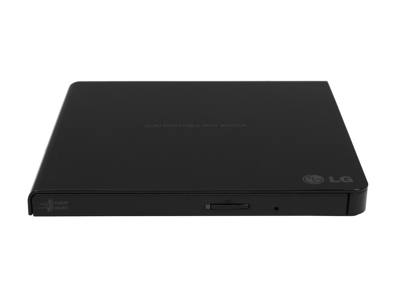 LG External CD/DVD Rewriter With M-Disc Mac & Surface Support (Black) - Model GP65NB60