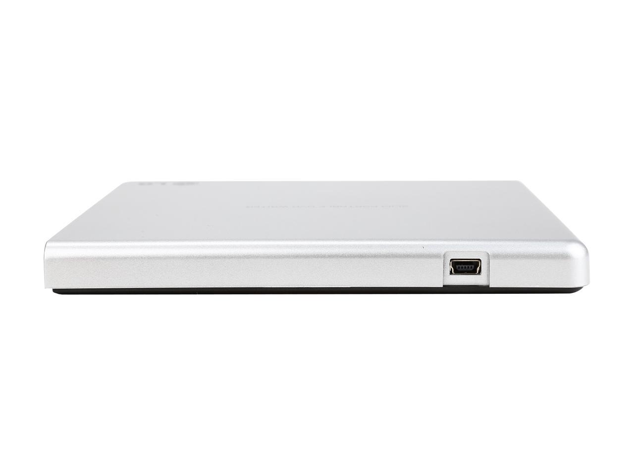 LG External CD / DVD Rewriter With M-Disc Mac & Surface Support (Silver) - Model GP65NS60