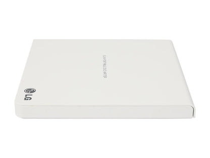 LG External CD/DVD Rewriter With M-Disc Mac & Surface Support (White) - Model GP65NW60