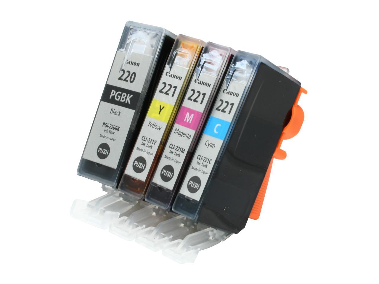 Canon PGI-220/CLI-221 Ink Cartridge - Combo Pack - Pigmented Black/Cyan/Magenta/Yellow/Paper