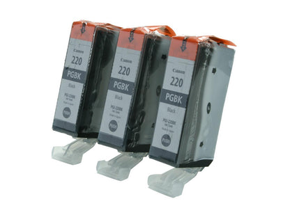 Canon PGI-220 Ink Cartridge - Triple Pack - Pigmented Black