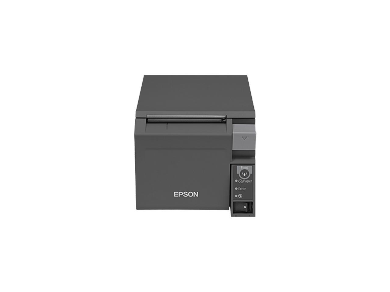 Epson TM-T70II Front-loading Single-station Thermal Printer, USB, Serial, Dark Gray - C31CD38134