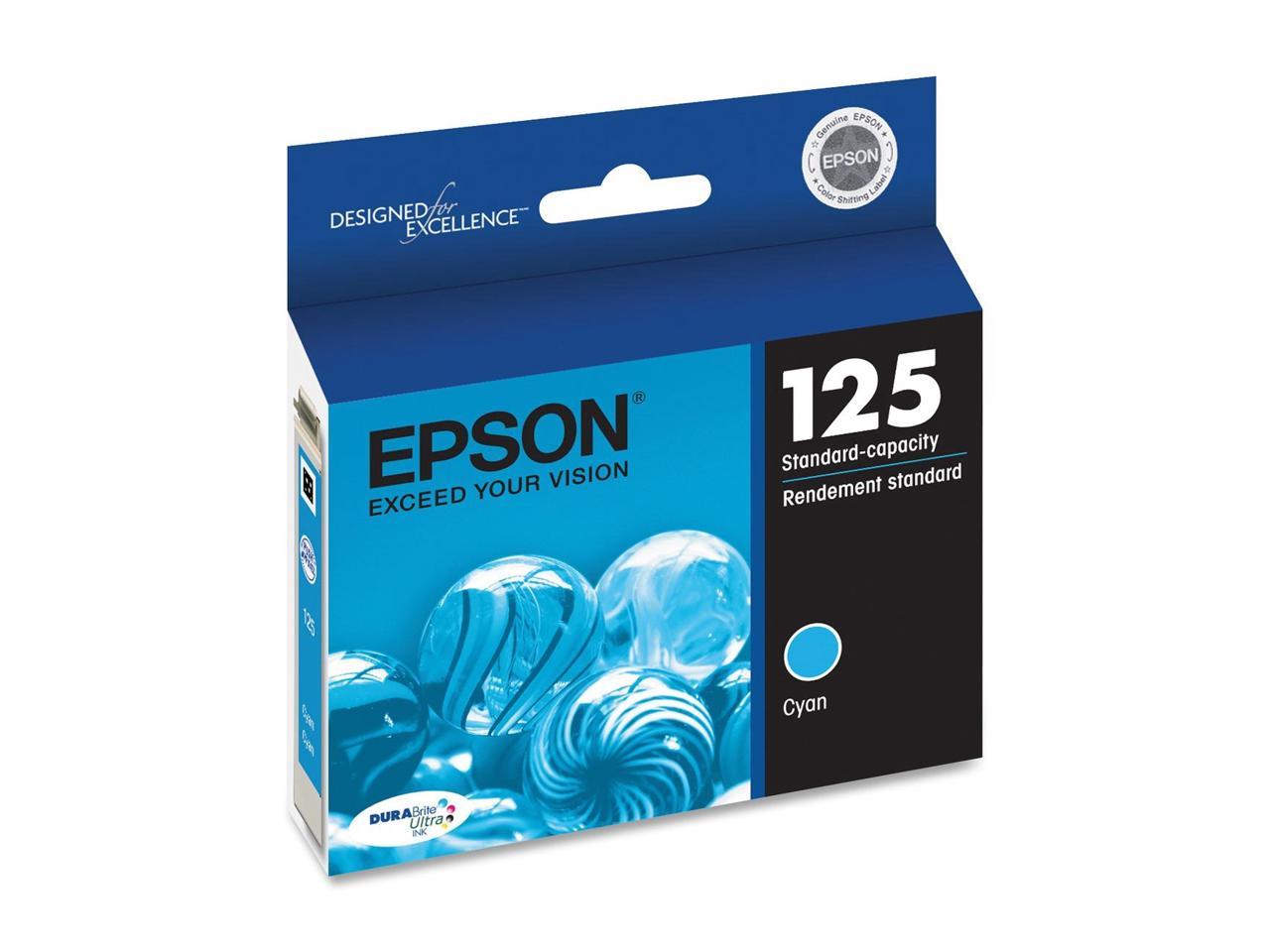 EPSON T125220 125 Standard-Capacity Ink Cartridge Cyan