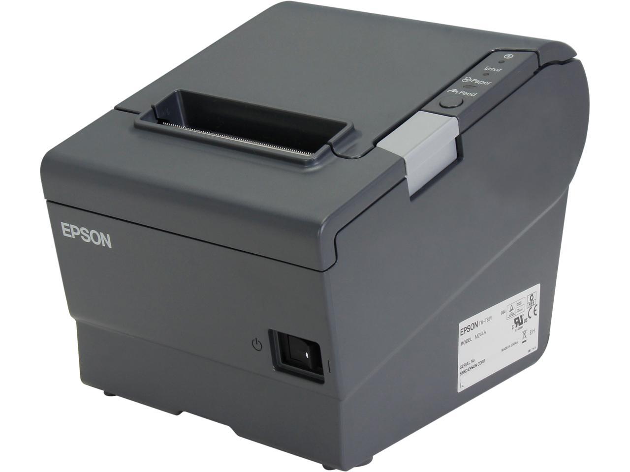 Epson TM-T88V 3" Single-station Thermal Receipt Printer, USB, Serial, Dark Gray (No Power Supply) - C31CA85081