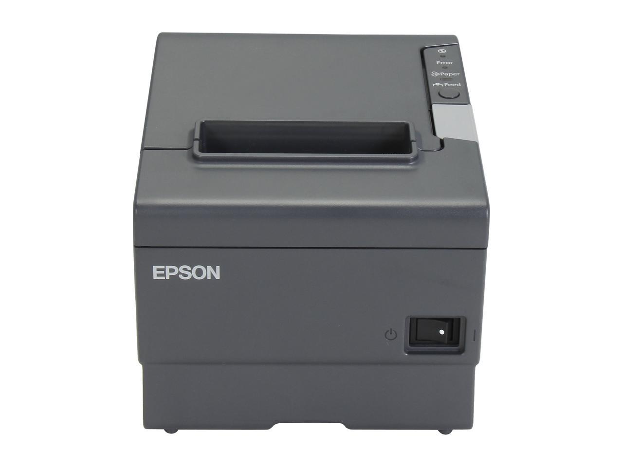 Epson TM-T88V 3" Single-station Thermal Receipt Printer, USB, Serial, Dark Gray (No Power Supply) - C31CA85081