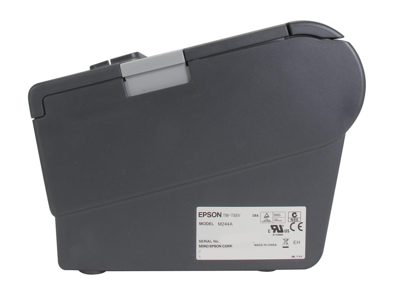 Epson TM-T88V 3" Single-station Thermal Receipt Printer, USB, Serial, Dark Gray (No Power Supply) - C31CA85081