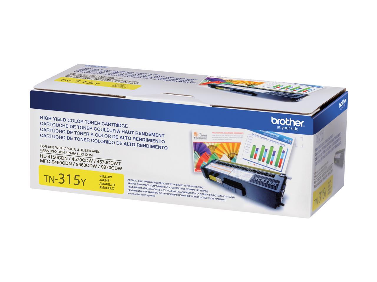 Brother TN315Y High Yield Toner Cartridge - Yellow