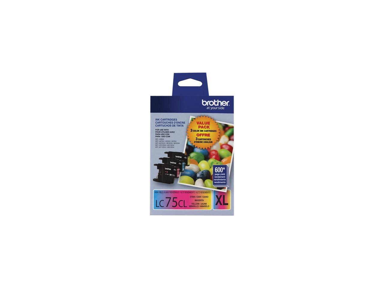 Brother LC753PKS High Yield Innobella Ink Cartridge - Combo Pack - Cyan/Magenta/Yellow