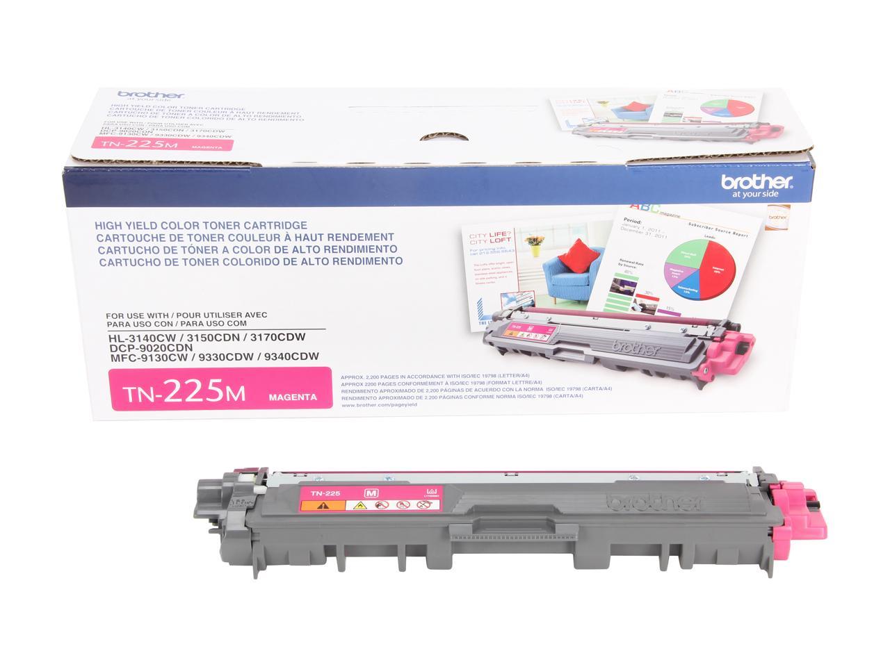 Brother TN225M High Yield Toner Cartridge - Magenta
