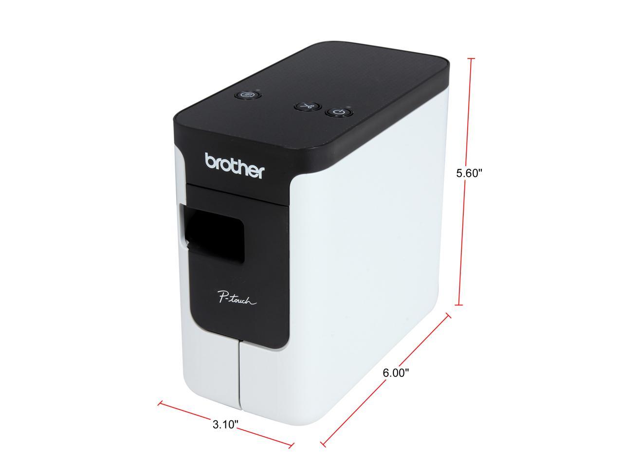 Brother P-touch PT-P700 PC-Connectable Label Printer for PC and Mac, Thermal Transfer, 180 x 360 dpi, 30mm./sec, Up to 4 Print Lines, Auto Cutter, Barcode Printing, USB