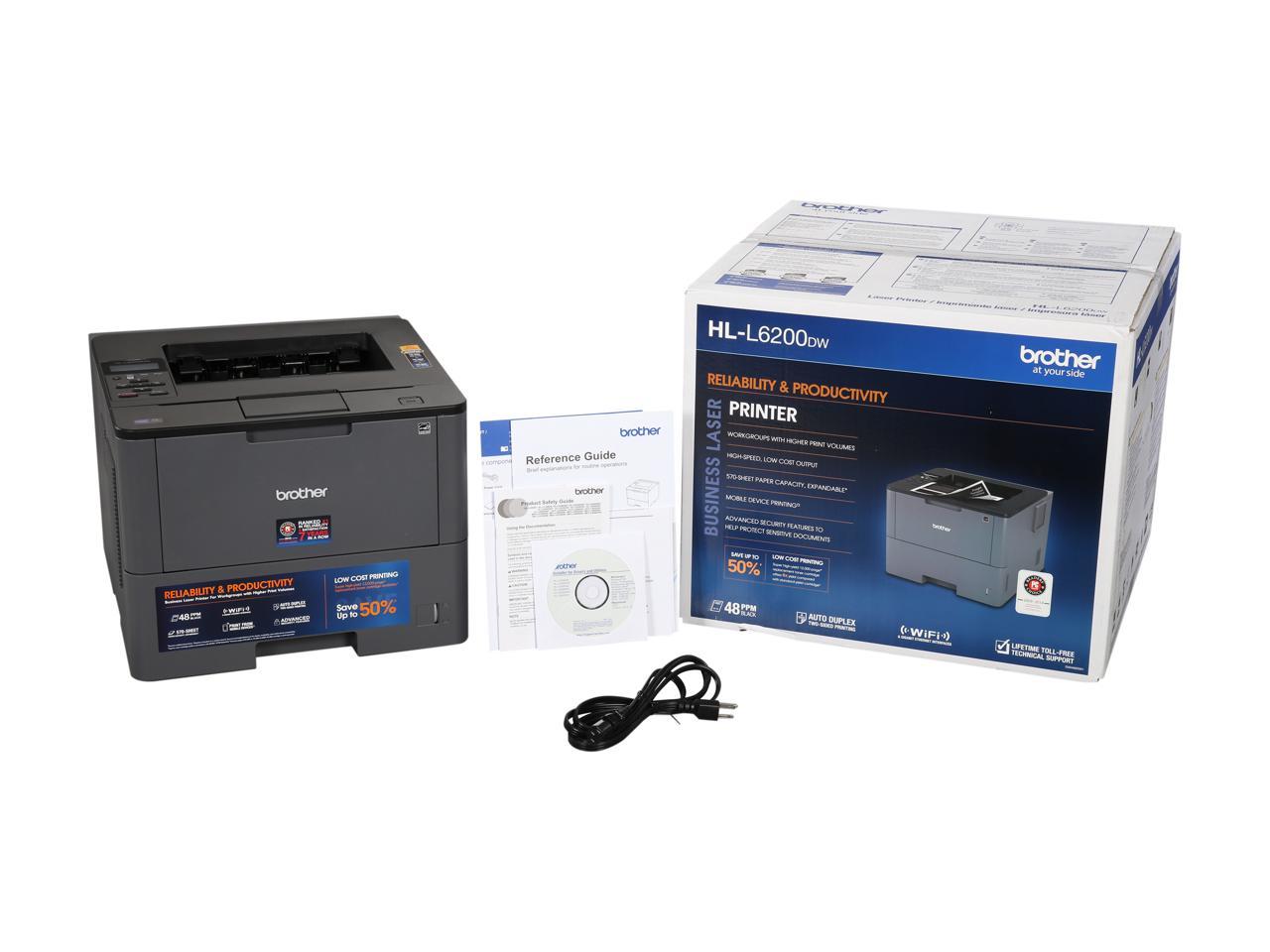 Brother HL-L6200DW Wireless Monochrome Laser Printer with Mobile Printing, Duplex Printing and Large Paper Capacity