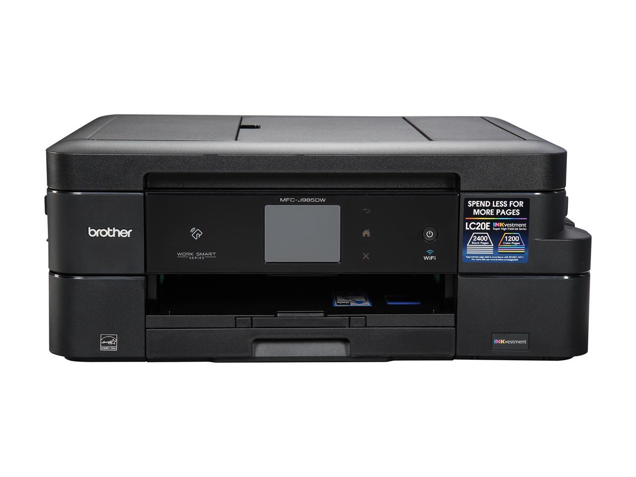 Brother MFC-J985DW XL Work Smart All-in-One with 12 INKvestment Cartridges