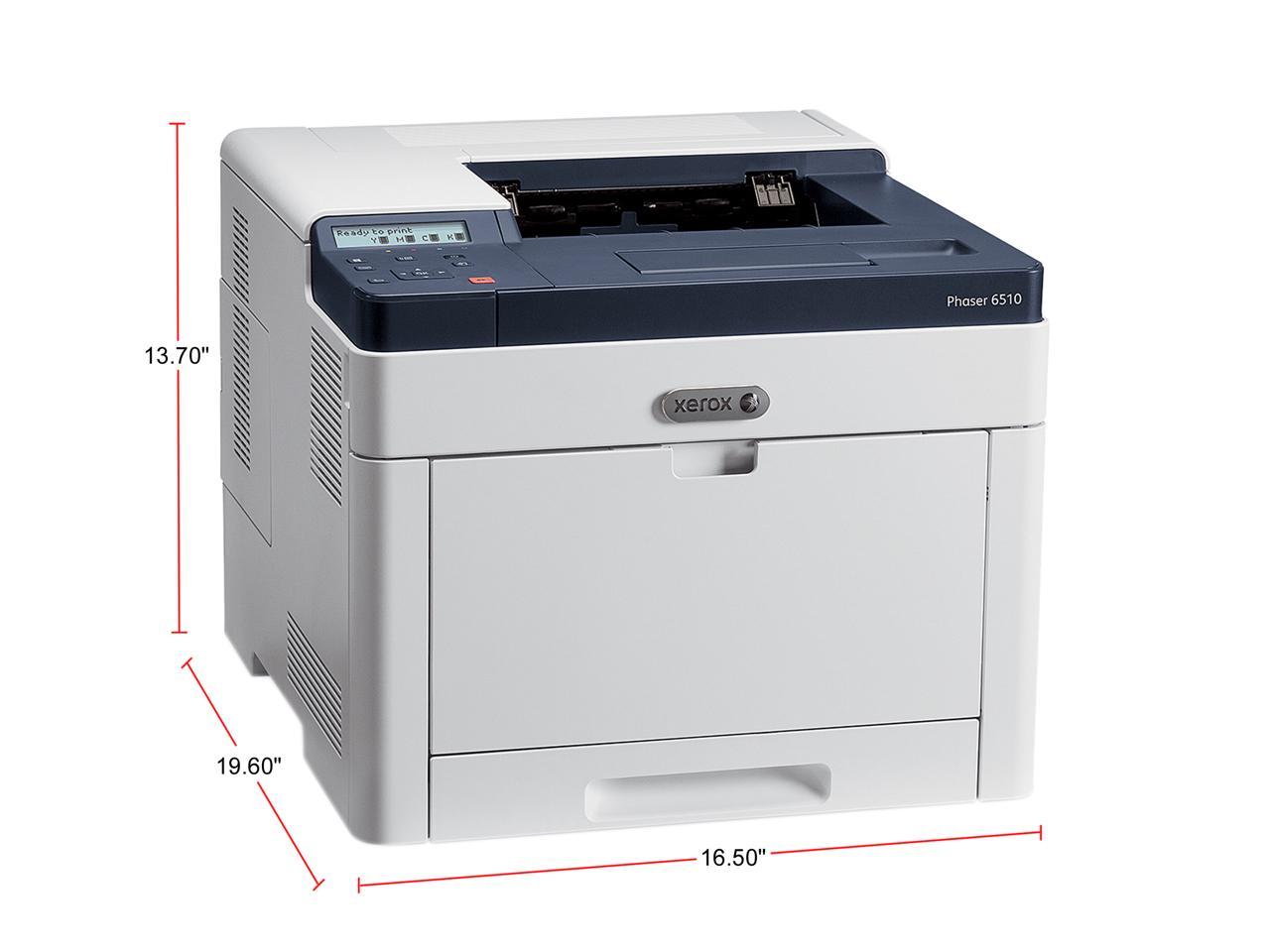 Xerox Phaser 6510/DNI Color Printer, Letter/Legal, Up To 30ppm, 2-Sided Print, USB/Ethernet/Wireless, 250-Sheet Tray, 50-Sheet Multi-Purpose Tray, 110V
