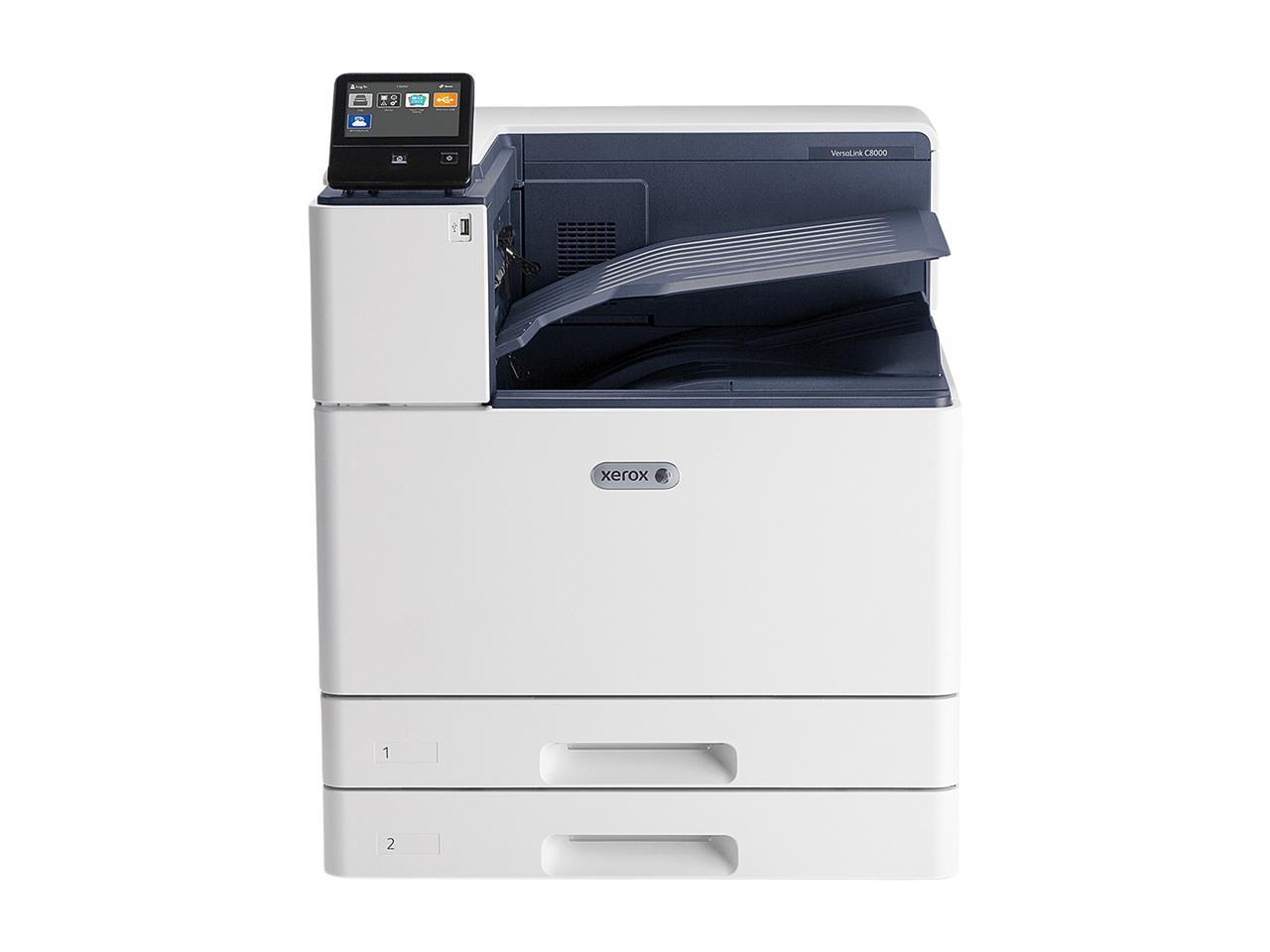 Xerox VersaLink C8000/DT 12 x 18 Color Printer, 1200 x 2400 dpi, 45ppm Color/B&W, USB and Ethernet, 1.6 Ghz Processor, 4 GB RAM, 2-Sided Printing, 5" Touchscreen, 110 Volt
