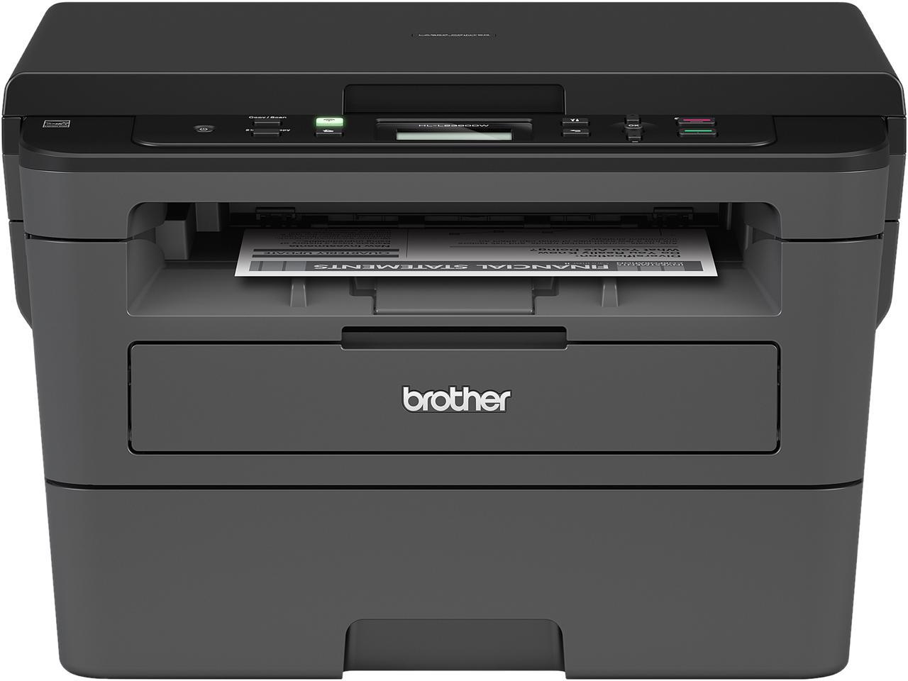 Brother HL-L2390DW Compact Monochrome Laser Printer with Convenient Flatbed Copy & Scan, Wireless Printing and Duplex Two-Sided Printing