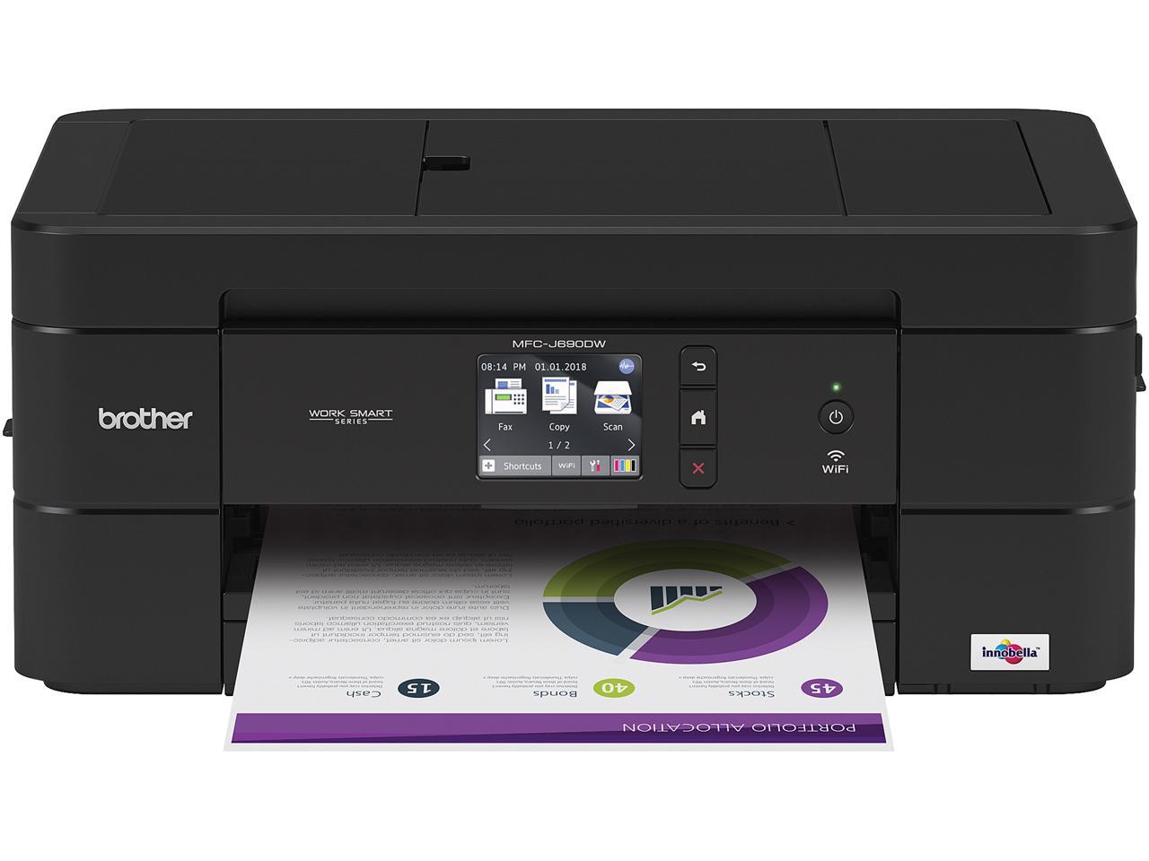 Brother MFC-J690DW Wireless Duplex Multi-function Color All-in-One Inkjet Printer with Mobile Printing