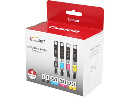 Canon CLI-251 Ink Cartridge - Combo Pack - Black/Cyan/Magenta/Yellow
