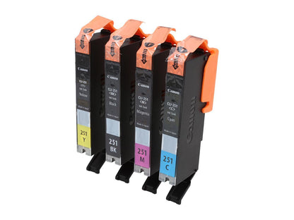 Canon CLI-251 Ink Cartridge - Combo Pack - Black/Cyan/Magenta/Yellow