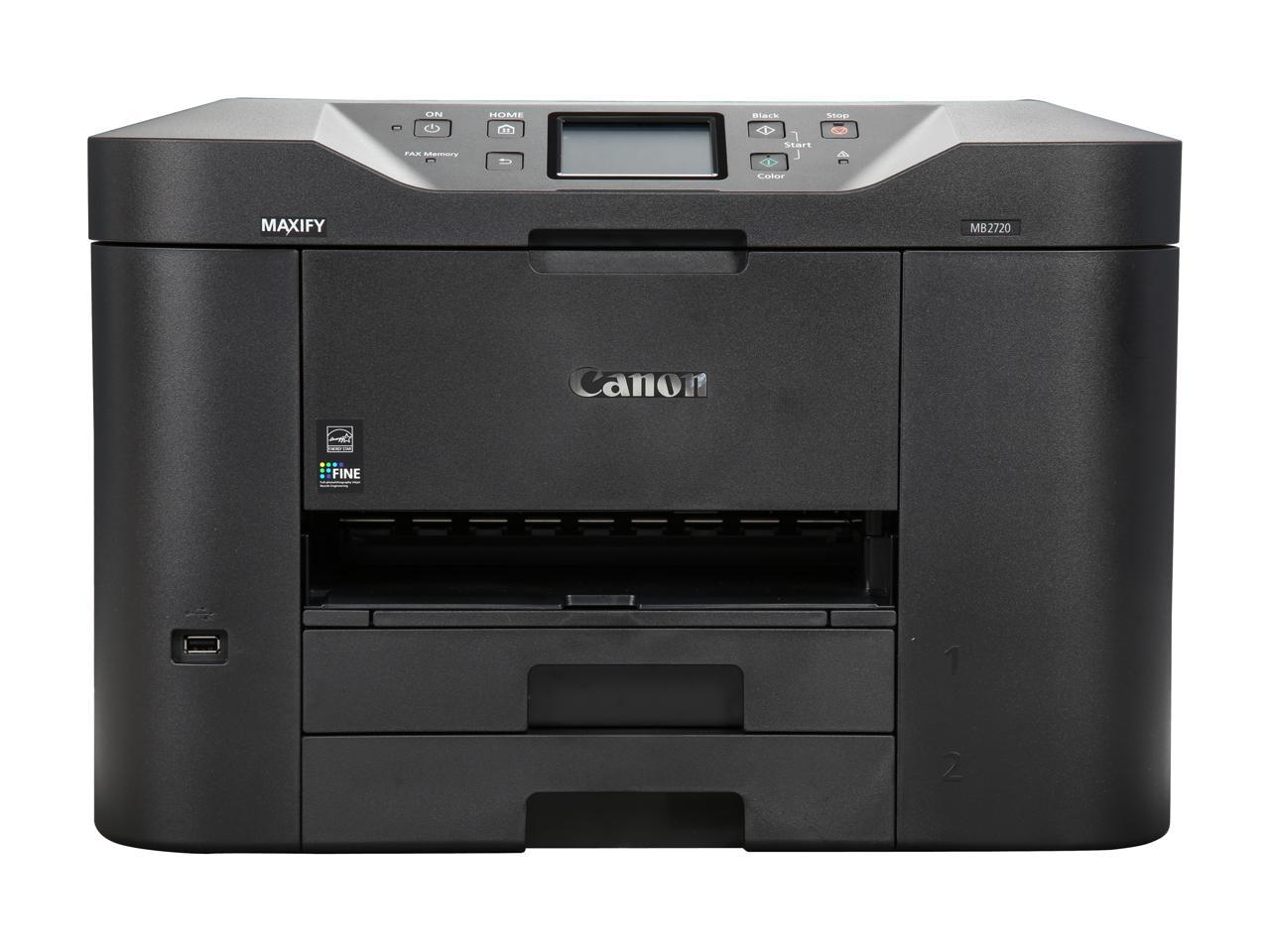 Canon MAXIFY MB2720 ESAT: 24.0 ipm Black Print Speed 600 x 1200 dpi Color Print Quality InkJet MFC / All-In-One Color Printer - Inkjet Printers
