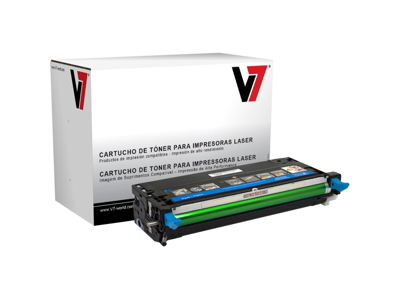 V7 Cyan High Yield Toner Cartridge for Dell 3110cn