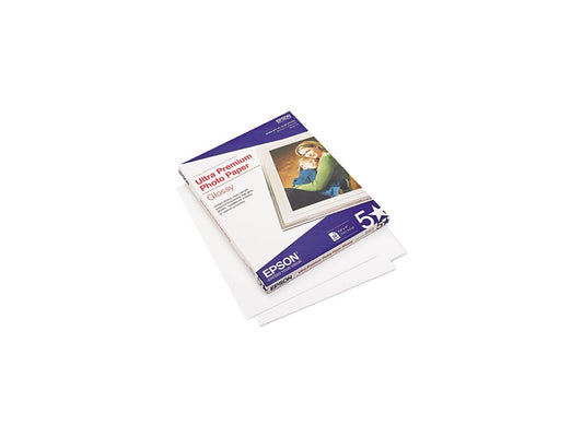 Epson S042175 Ultra-Premium Glossy Photo Paper, 79 lbs., 8-1/2 x 11, 50 Sheets/Pack